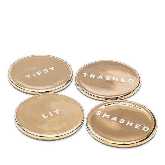 Drunk Expressions Coasters-4"D