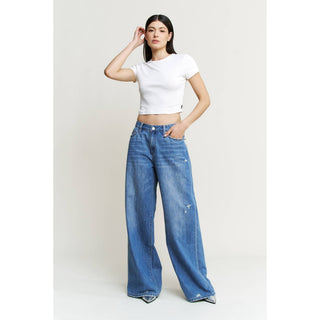 HIGH RISE WIDE LEG JEANS