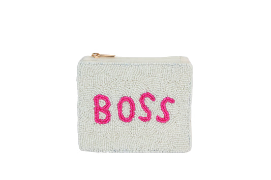 Ladies Fully Beaded BOSS THEME Coin Purse
