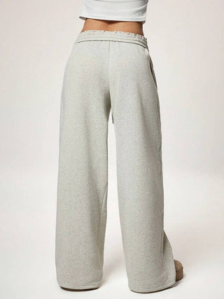 Fleece Lined Wide Leg Jogger Sweatpants