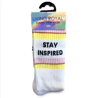 Classic Crew Socks w/ Ribbed Tubing - Yin Yang