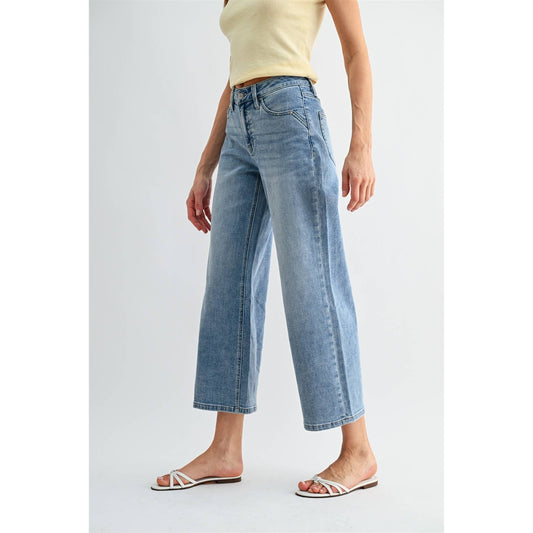MID RISE WIDE LEG CROP: BOTTICELLI