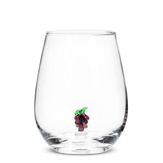 Grape Bunch Stemless Wine Glass-4.5"H(20oz)