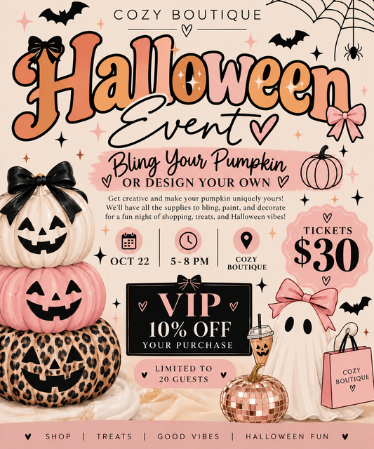 Cozy Boutique Halloween Event
