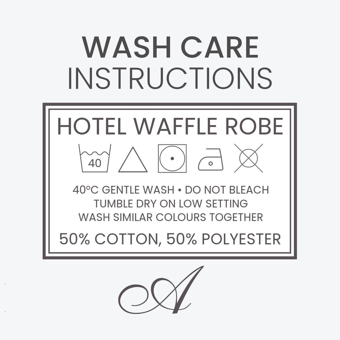 Lightweight Waffle Bathrobe, Spa Dressing Gown Kimono: White