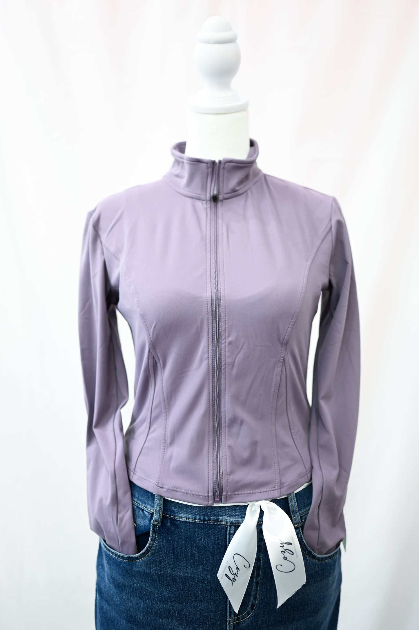 Plush Mock Neck Full Zip up