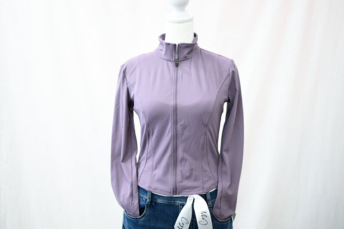 Plush Mock Neck Full Zip up
