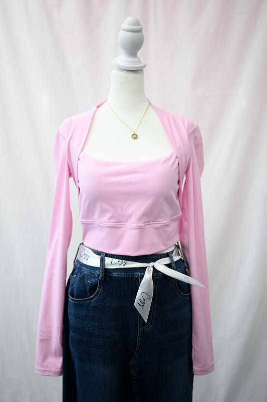 Long Sleeve Cropped Yoga Sports Top