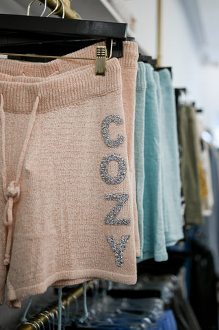 COZY Rhinestone Lounge Shorts