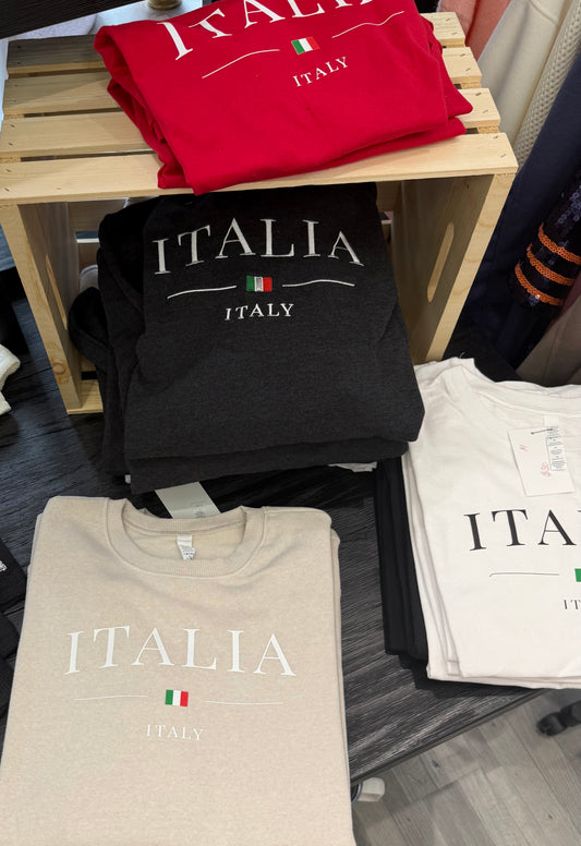Italia Screen Print Crewneck