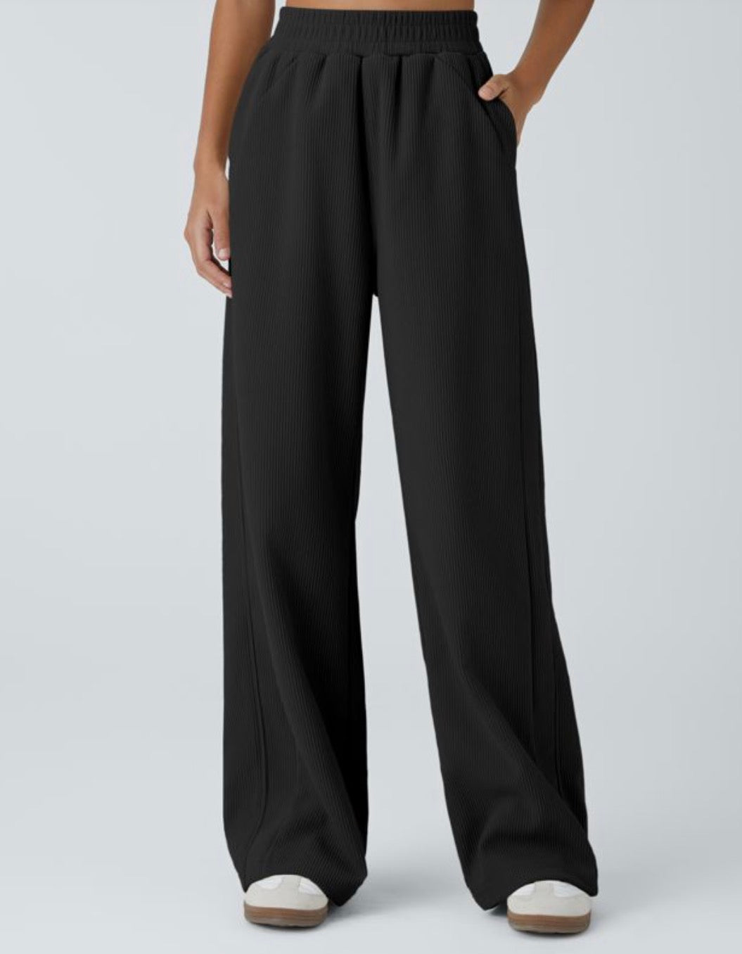 High Waisted Side Pocket Corduroy Pants