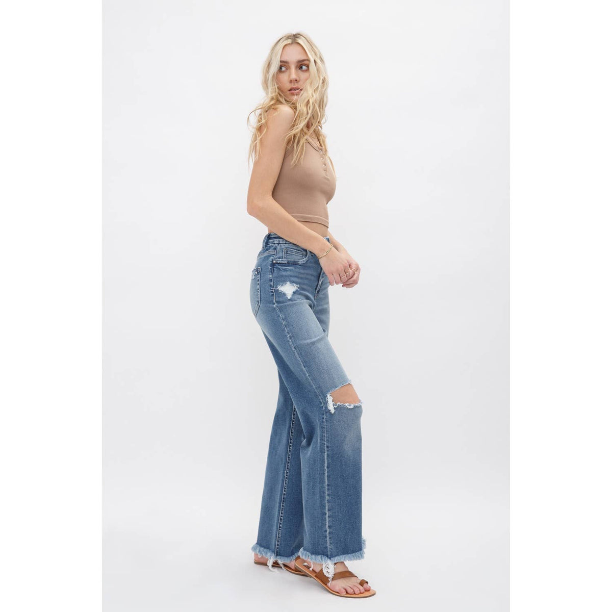 DEHOURS STRETCH SUPER HIGH RISE WIDE LEG