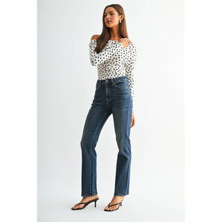 HIGH-RISE STRAIGHT LEG SUPER SOFT: BAHAMA NAVY