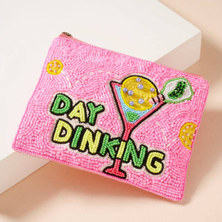 "Day Dinking" Bead Coin Purse
