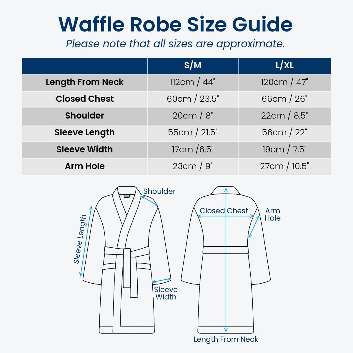 Lightweight Waffle Bathrobe, Spa Dressing Gown Kimono: Linen