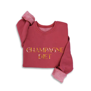CHAMPAGNE DIET FOIL MINERAL SWEATSHIRTS