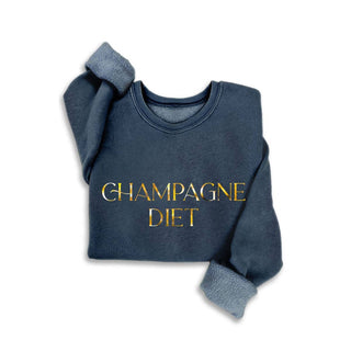 CHAMPAGNE DIET FOIL MINERAL SWEATSHIRTS