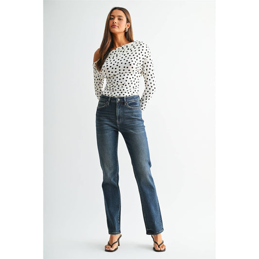 HIGH-RISE STRAIGHT LEG SUPER SOFT: BAHAMA NAVY
