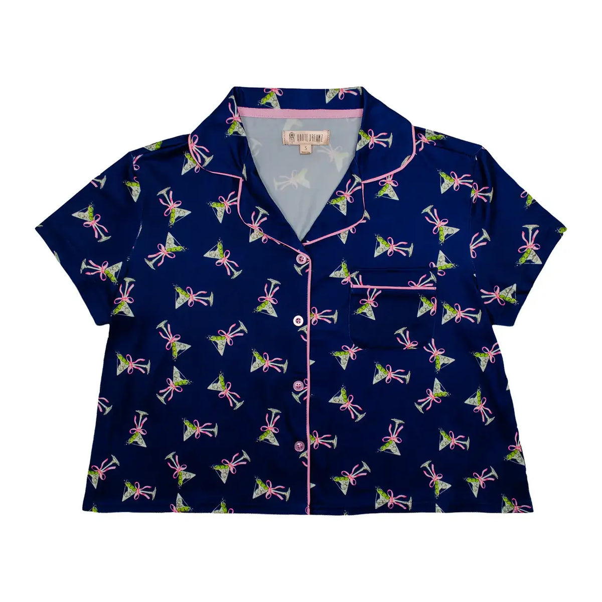 Gin Martini -Boxy Flare Top with Boyfriend Faux Fly Pj set