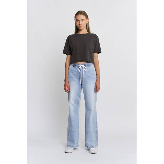 HIGH RISE WIDE LEG JOGGER