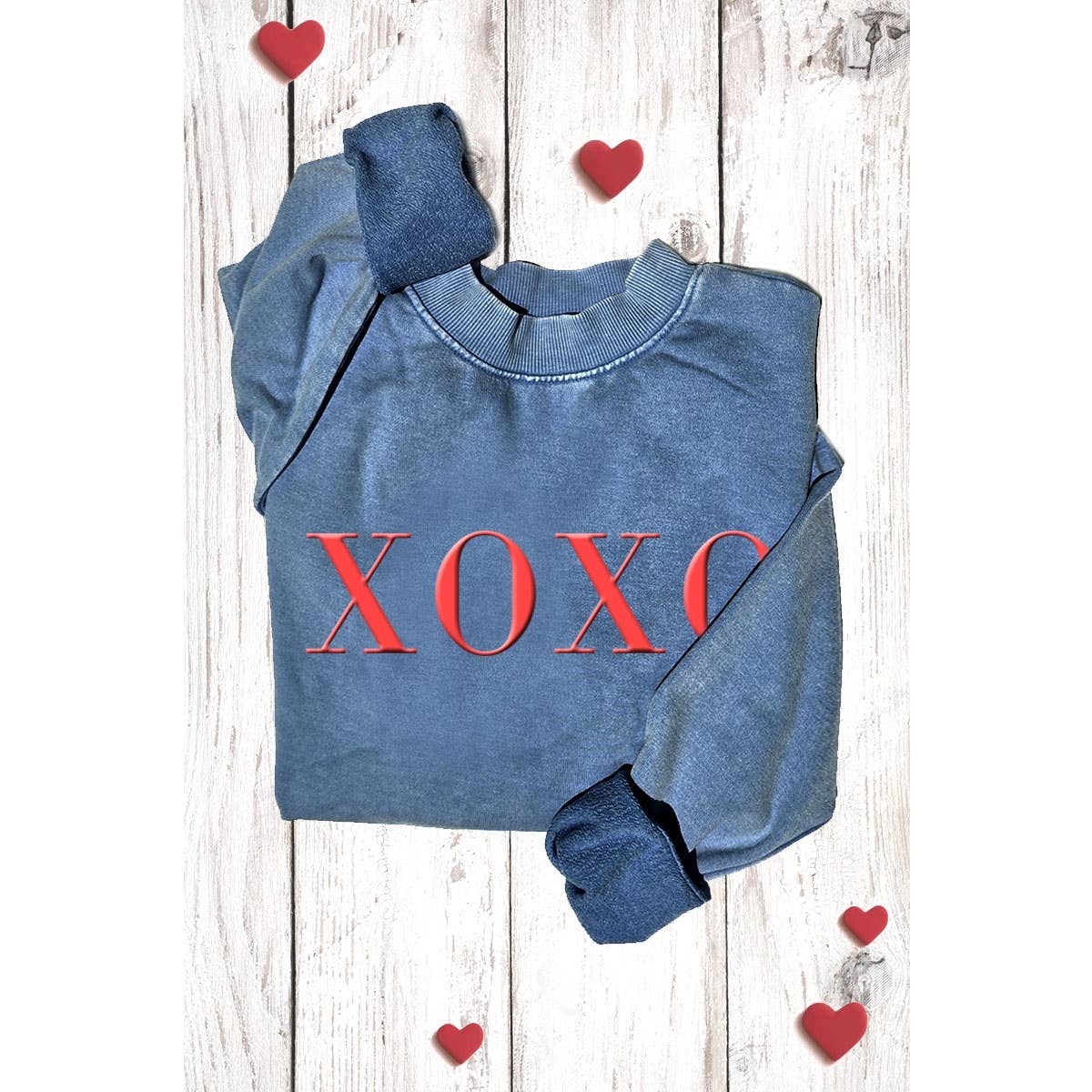 XOXO MINERAL GRAPHIC SWEATSHIRTS: MINERAL HOT PINK